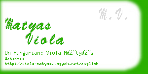 matyas viola business card